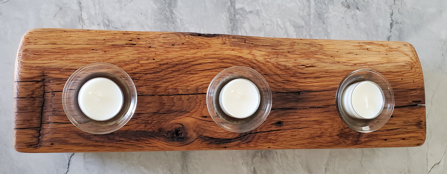 Reclaimed Oak Candle Holder