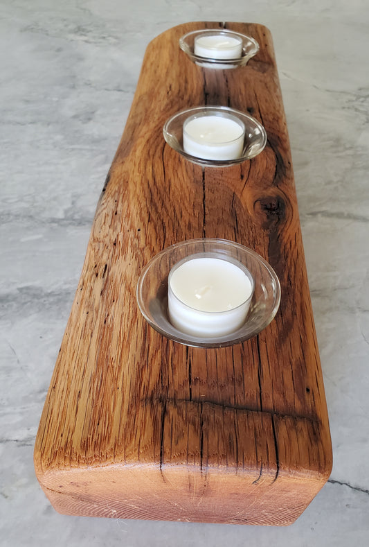 Reclaimed Oak Candle Holder