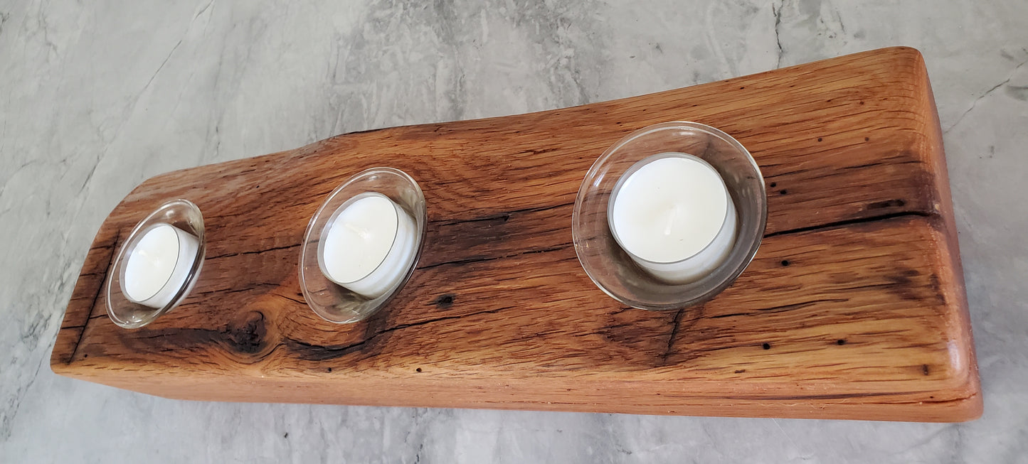 Reclaimed Oak Candle Holder