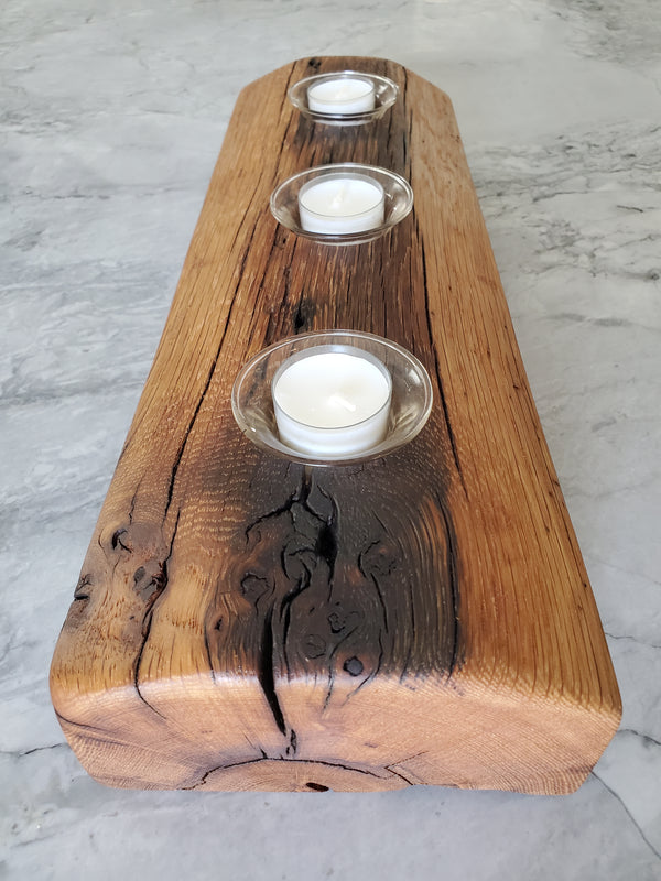 Reclaimed Oak Candle Holder