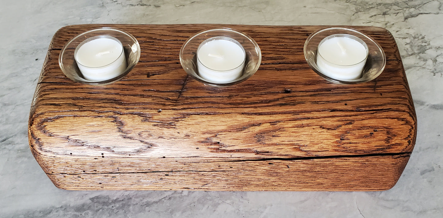 Reclaimed Oak Candle Holder