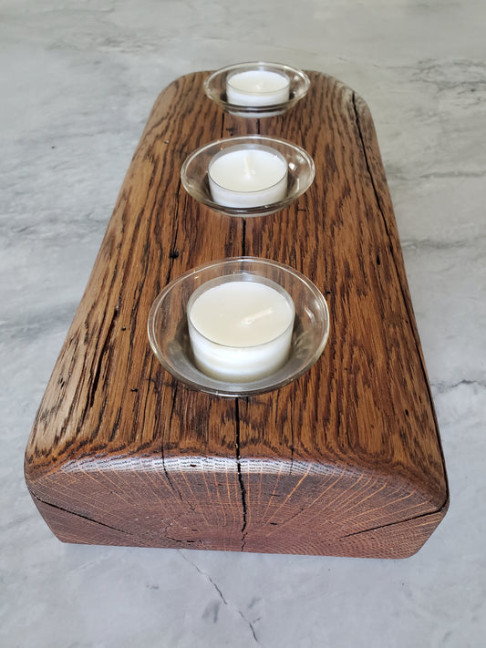 Reclaimed Oak Candle Holder