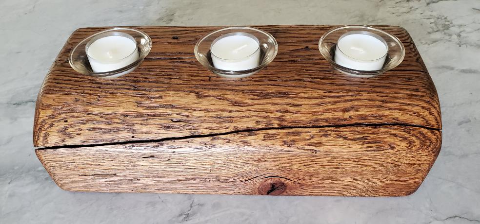 Reclaimed Oak Candle Holder