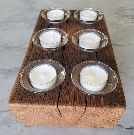 Reclaimed Oak Candle Holder