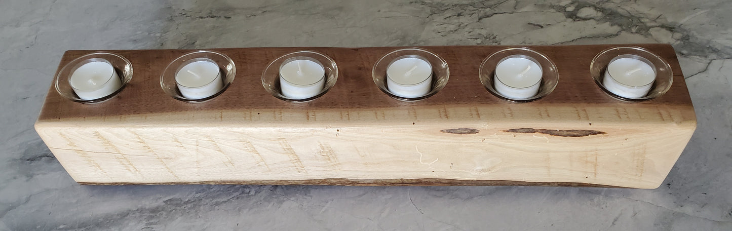 Reclaimed Black Walnut Centerpiece Candle Holder