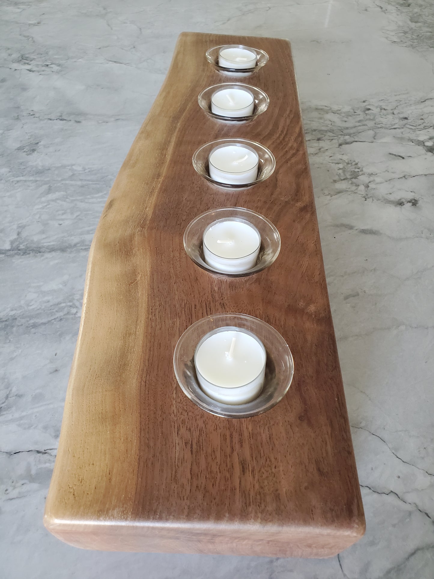 Reclaimed Black Walnut Centerpiece Candle Holder