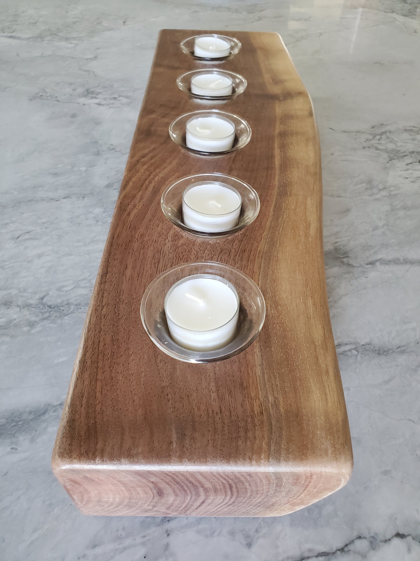 Reclaimed Black Walnut Centerpiece Candle Holder