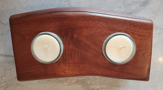 River Salvaged Black Walnut Candle Holder