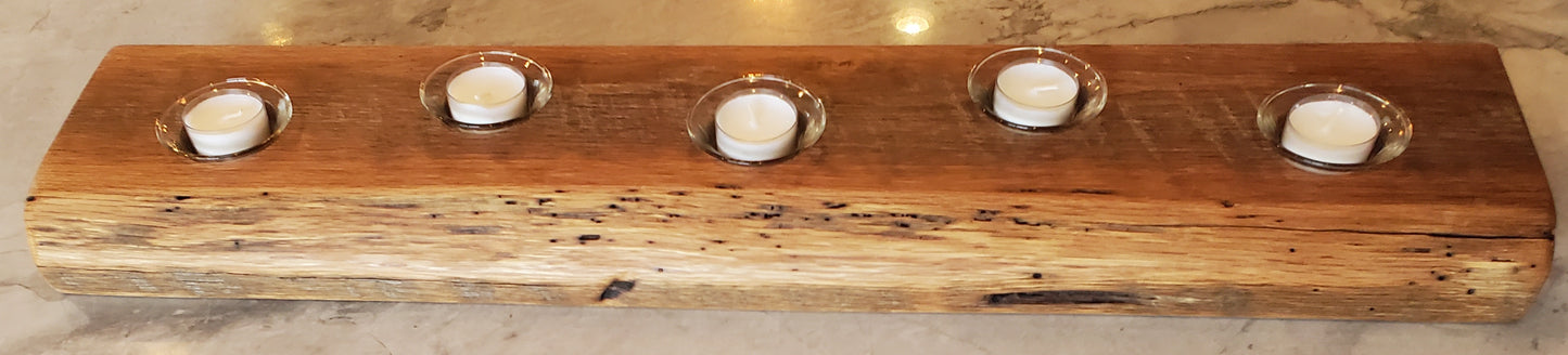 Reclaimed Oak Centerpiece Candle Holder