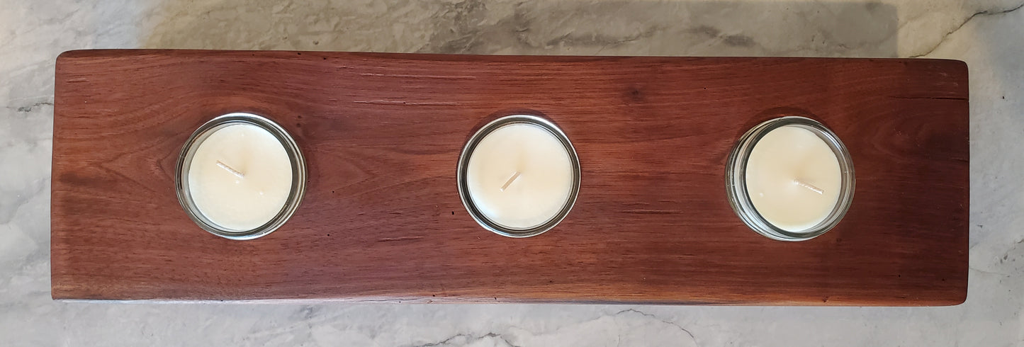 Reclaimed Black Walnut Centerpiece Candle Holder