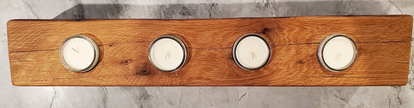 Reclaimed Oak Centerpiece Candle Holder