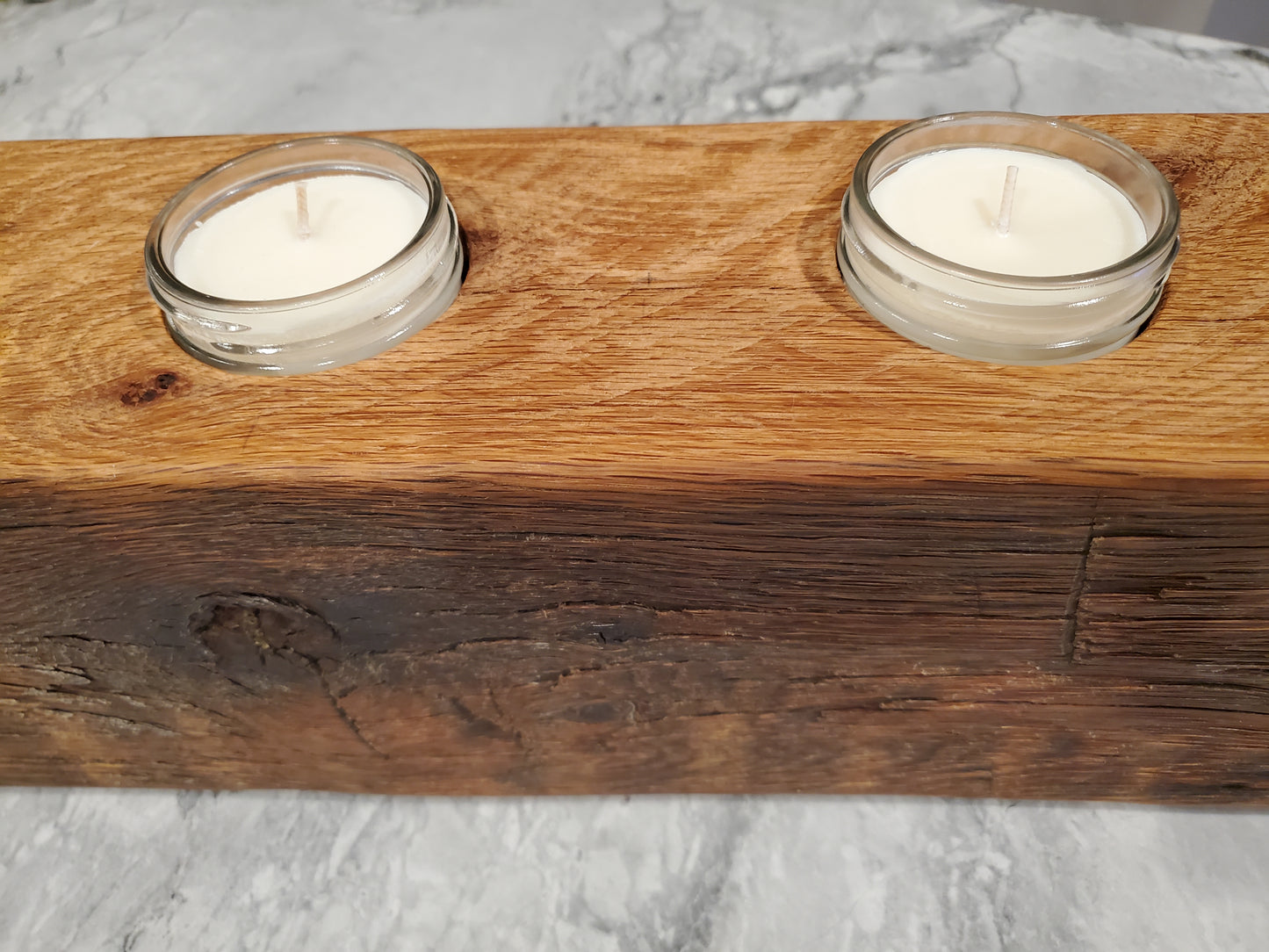 Reclaimed Oak Centerpiece Candle Holder