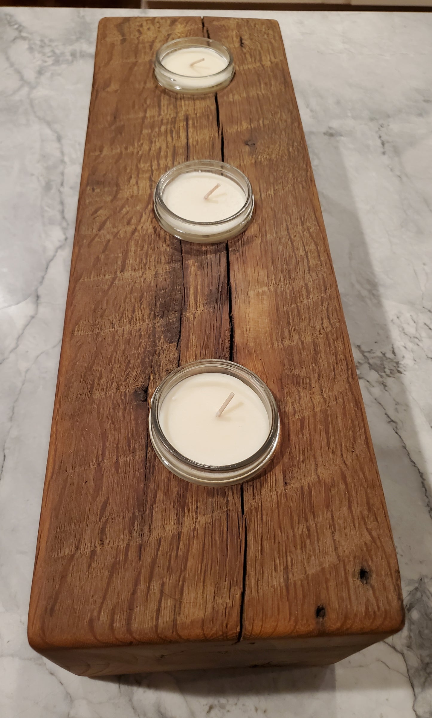 Reclaimed Oak Centerpiece Candle Holder