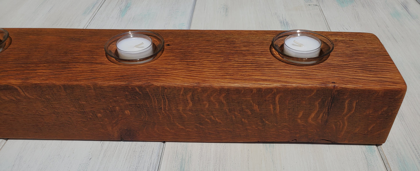 Reclaimed Oak Centerpiece Candle Holder