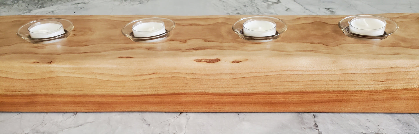 Curly Maple Reclaimed Centerpiece Candle Holder