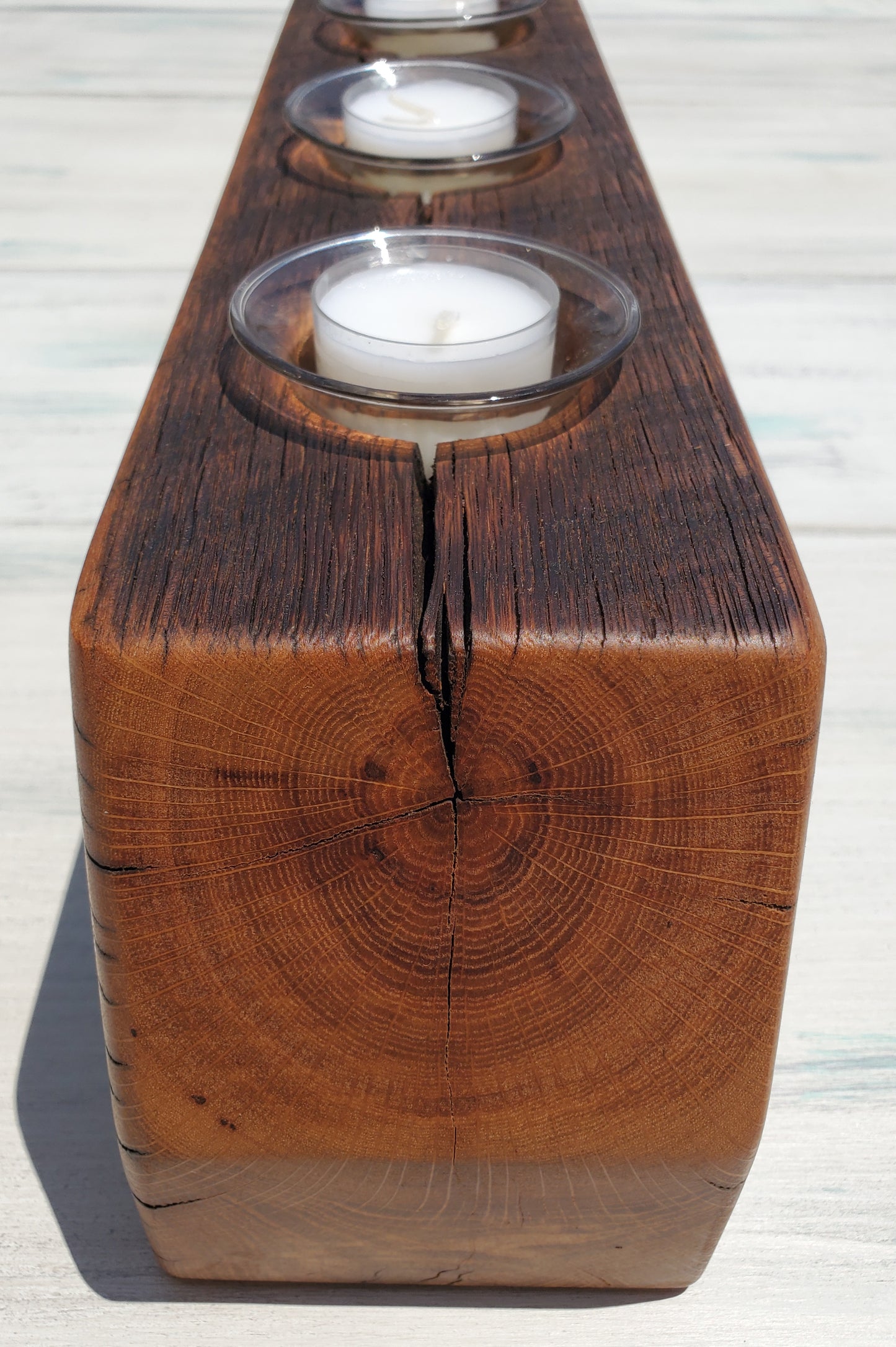 Reclaimed Oak Centerpiece Candle Holder