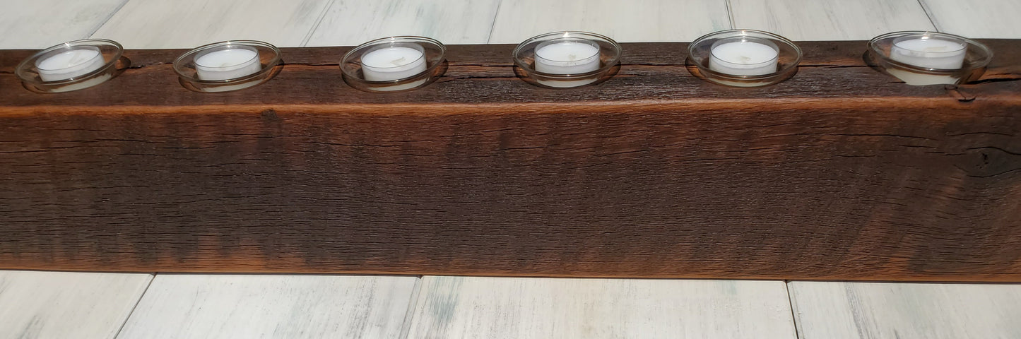 Reclaimed Oak Centerpiece Candle Holder