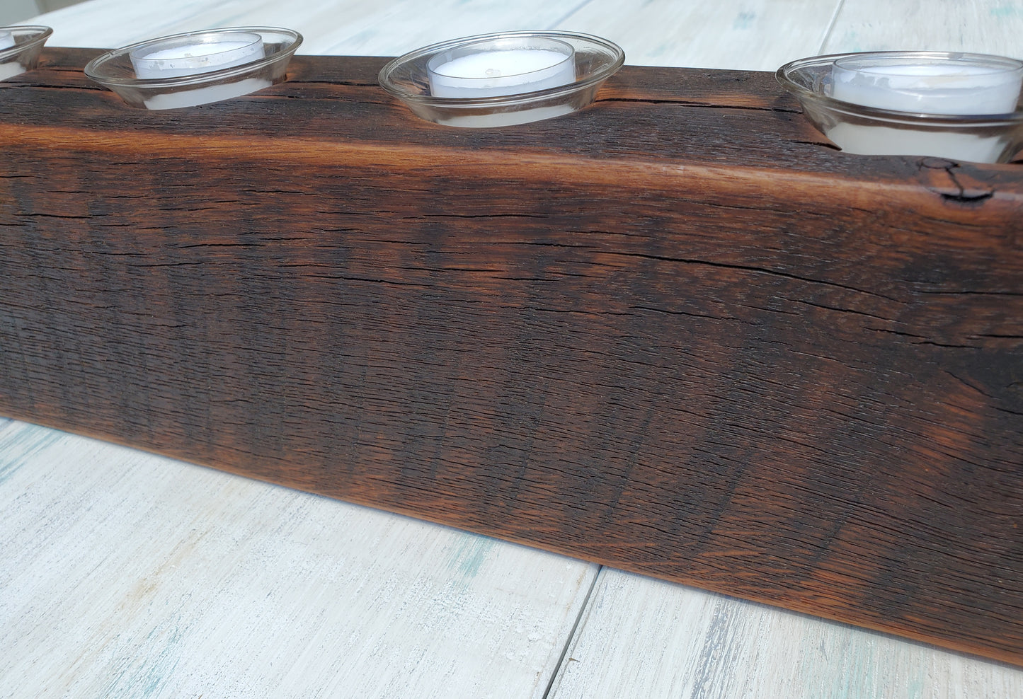 Reclaimed Oak Centerpiece Candle Holder