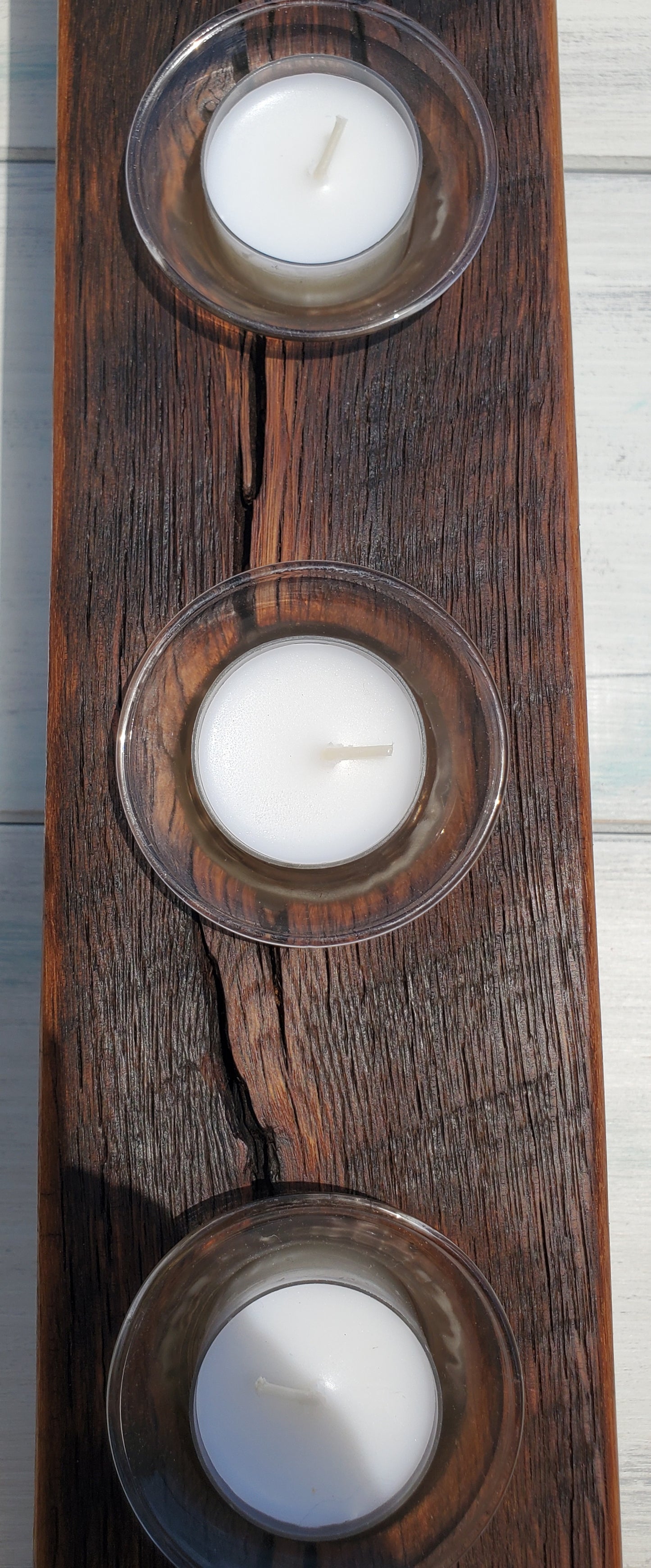 Reclaimed Oak Centerpiece Candle Holder