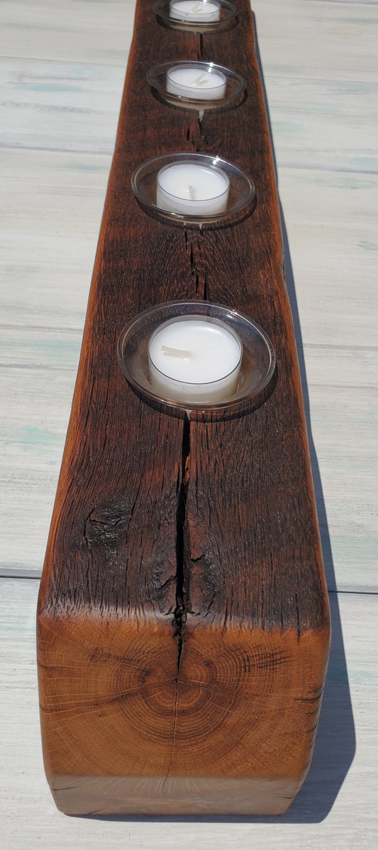 Reclaimed Oak Centerpiece Candle Holder