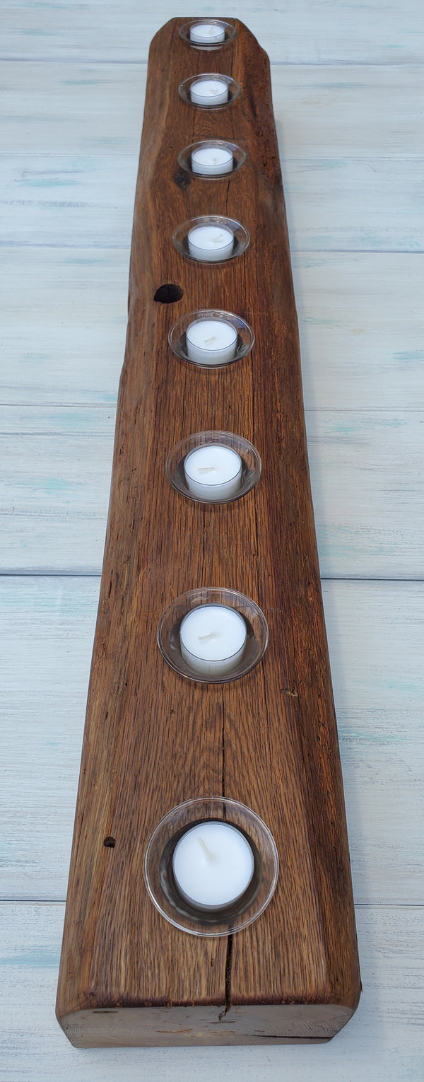 Reclaimed Oak Centerpiece Candle Holder