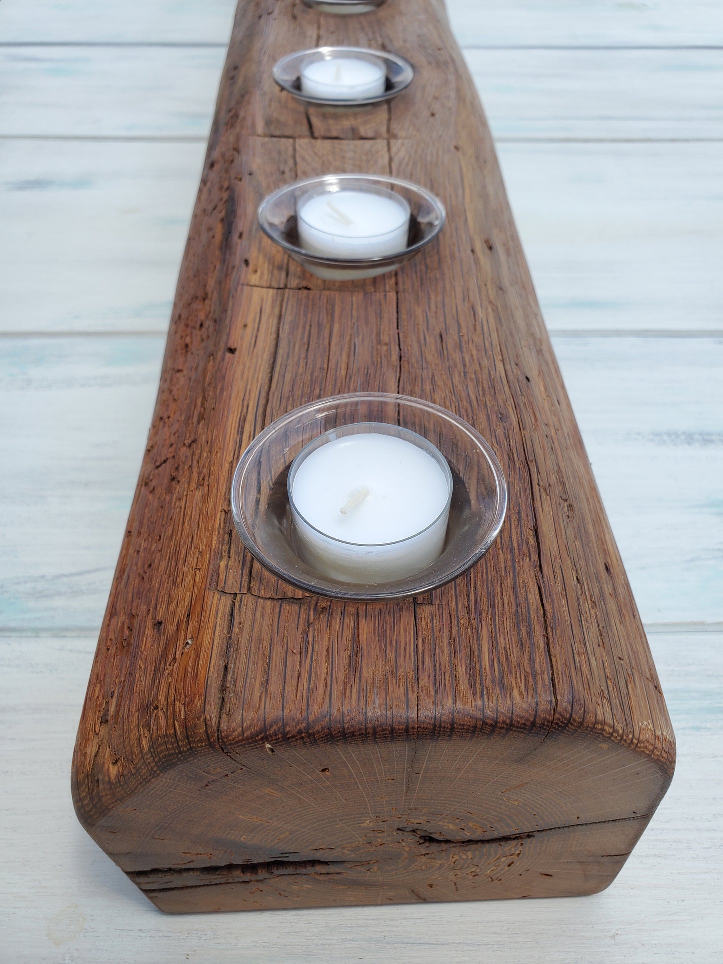 Reclaimed Oak Centerpiece Candle Holder