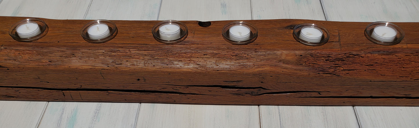 Reclaimed Oak Centerpiece Candle Holder