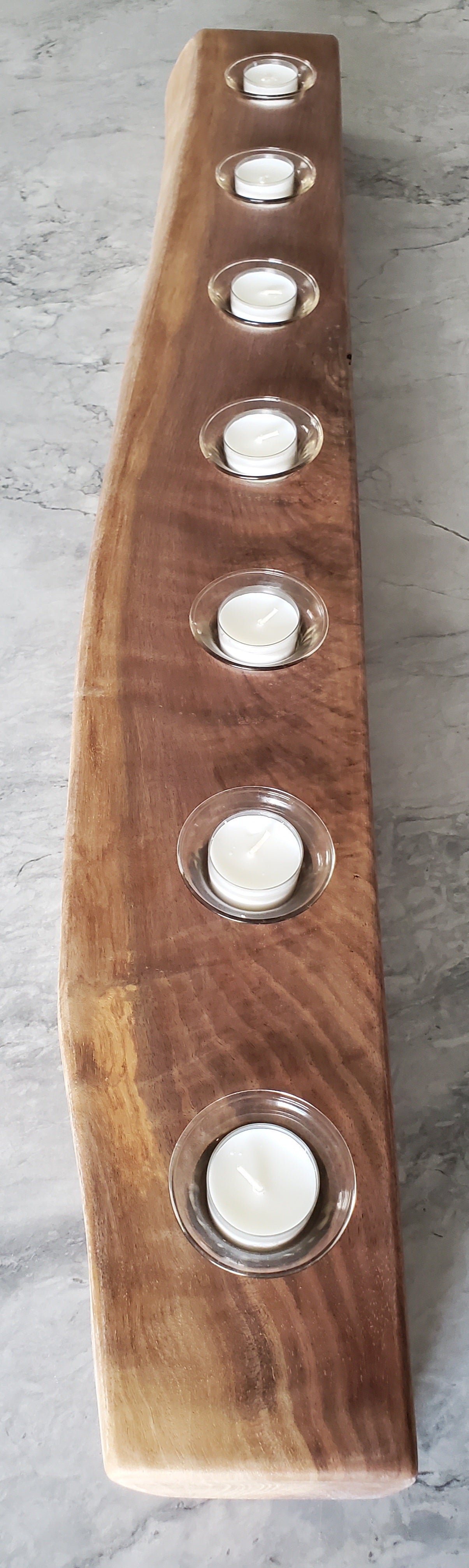 Reclaimed Black Walnut Centerpiece Candle Holder