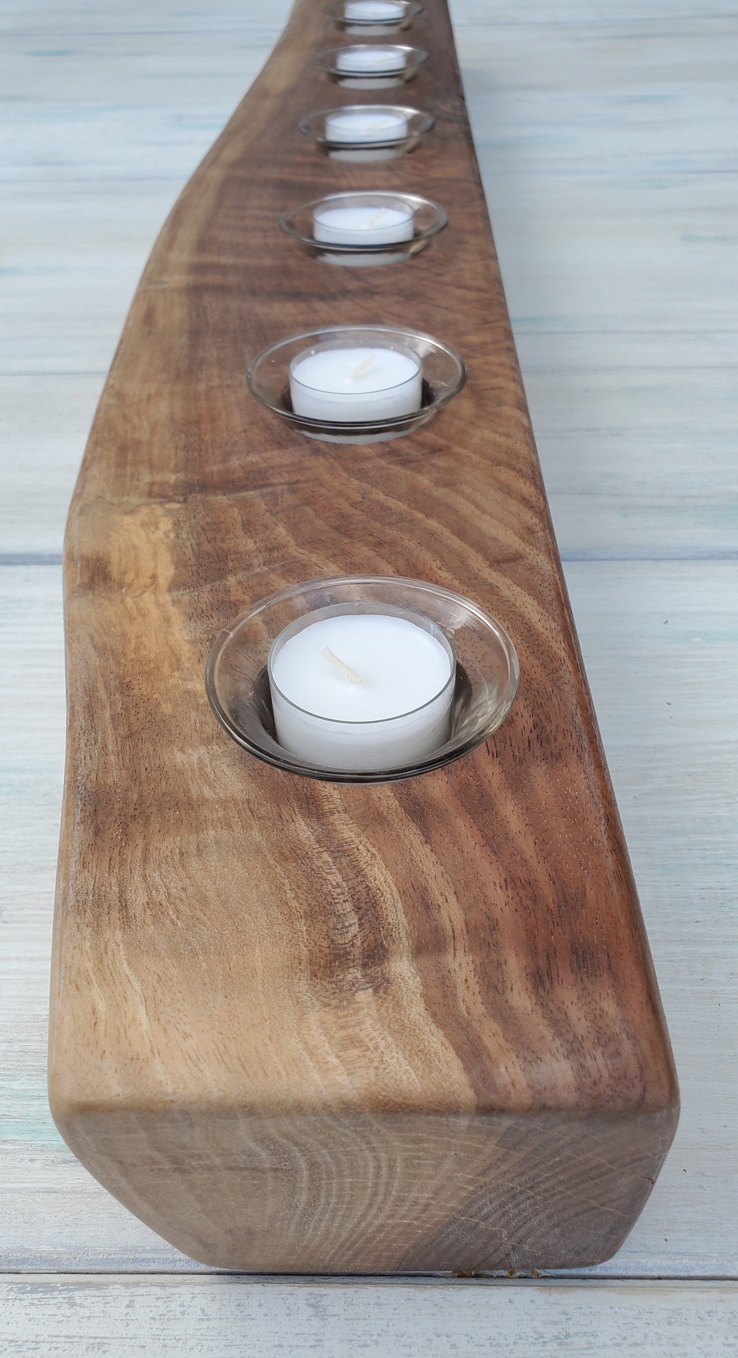 Reclaimed Black Walnut Centerpiece Candle Holder