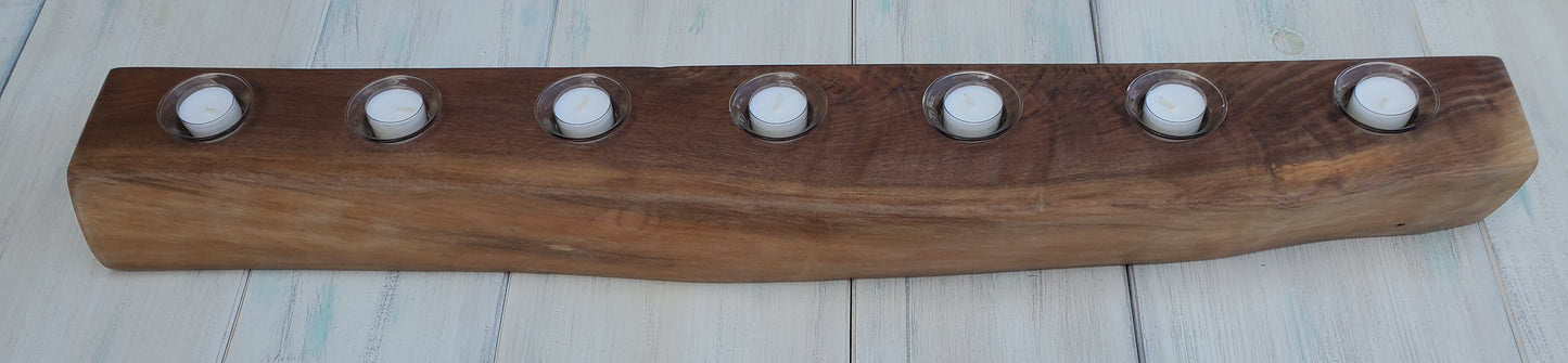 Reclaimed Black Walnut Centerpiece Candle Holder