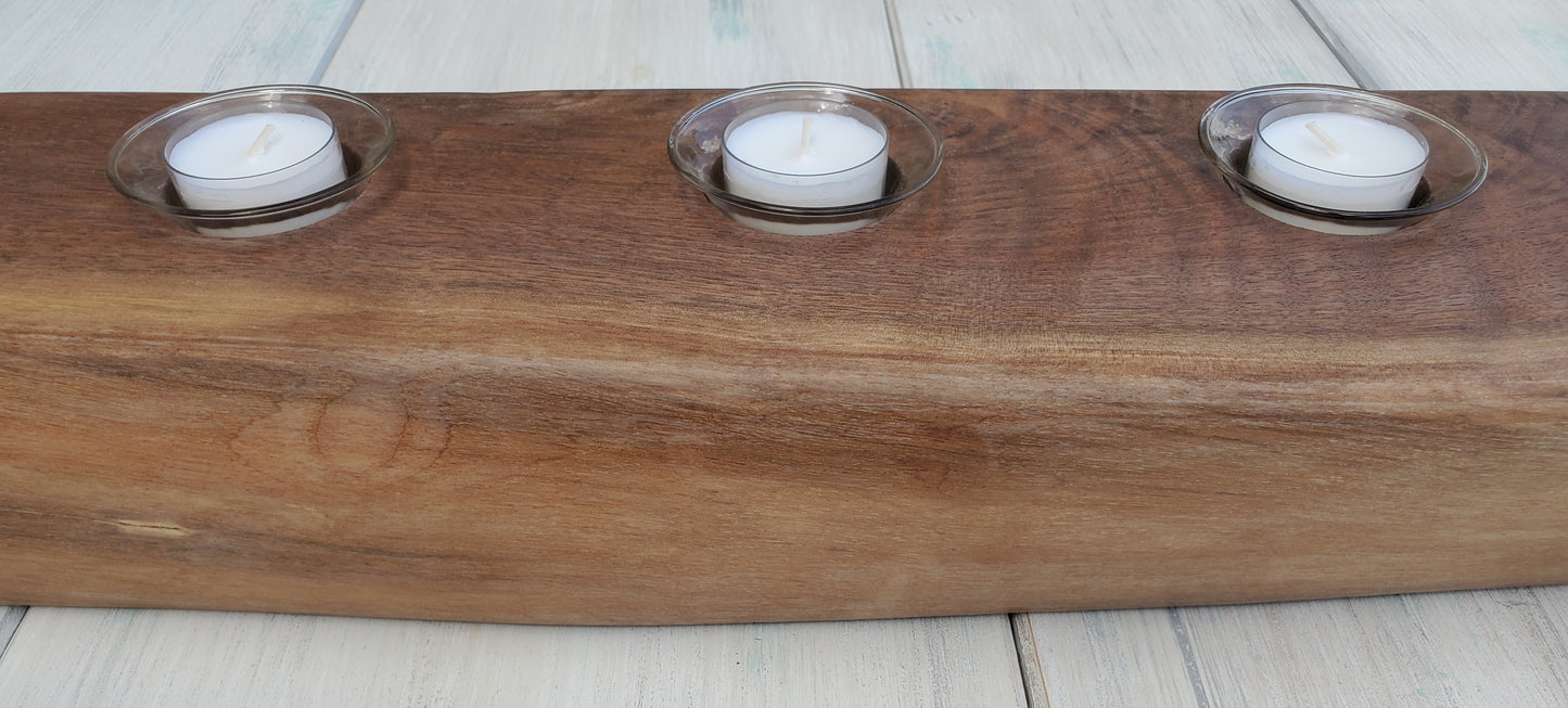 Reclaimed Black Walnut Centerpiece Candle Holder