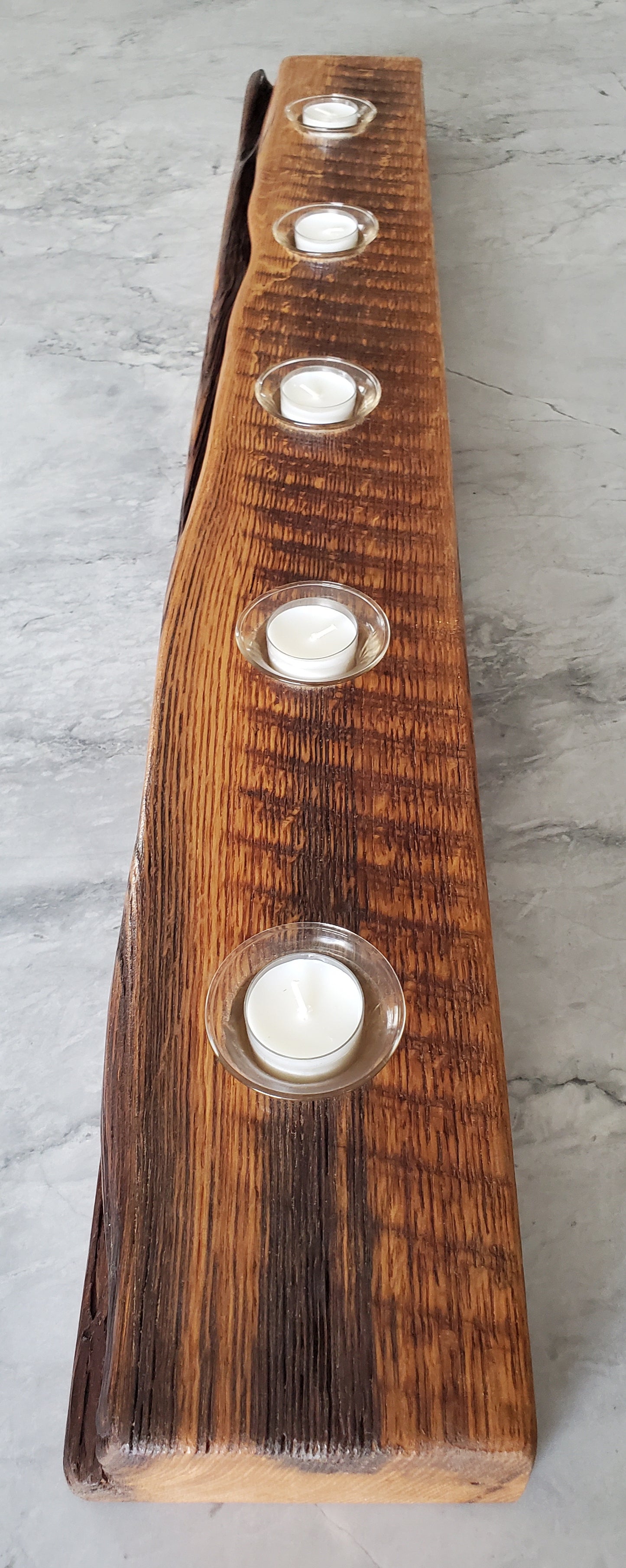 Reclaimed Oak Centerpiece  Candle Holder