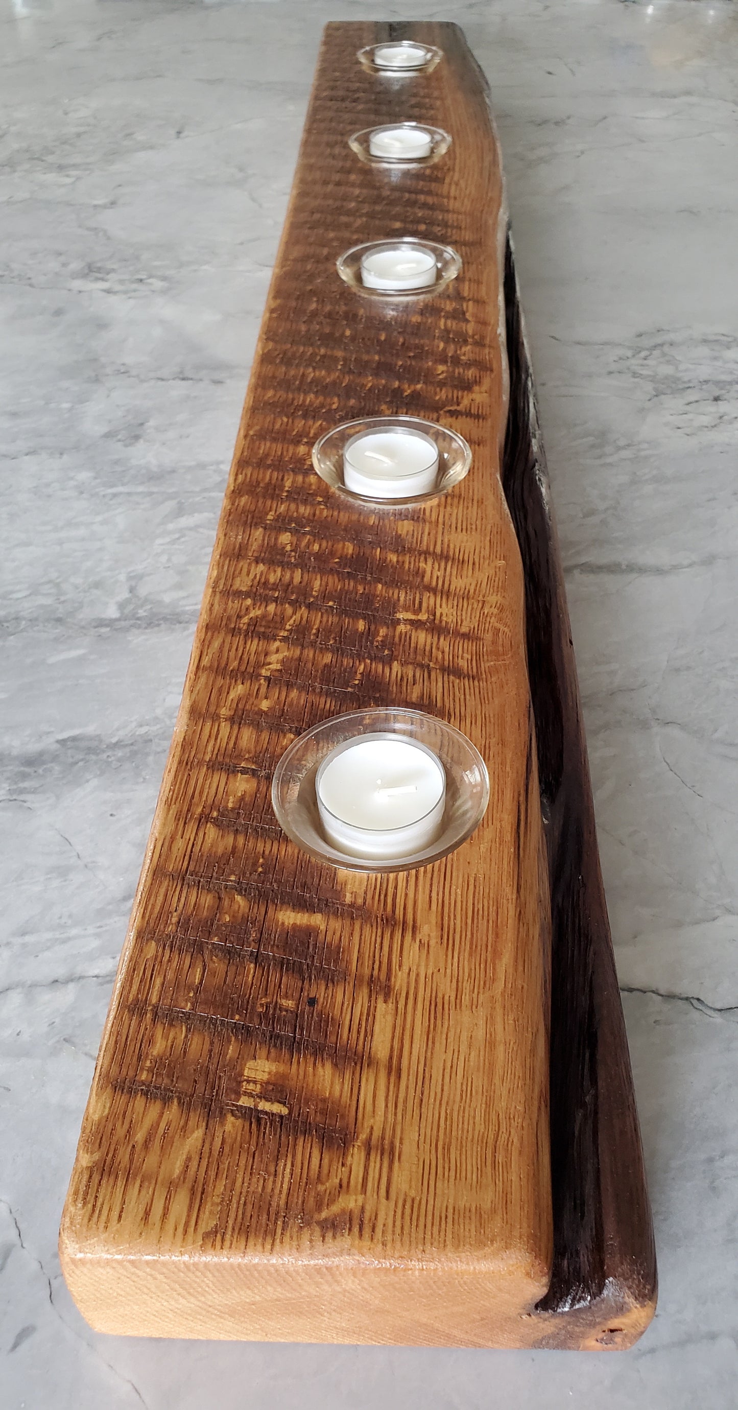 Reclaimed Oak Centerpiece  Candle Holder