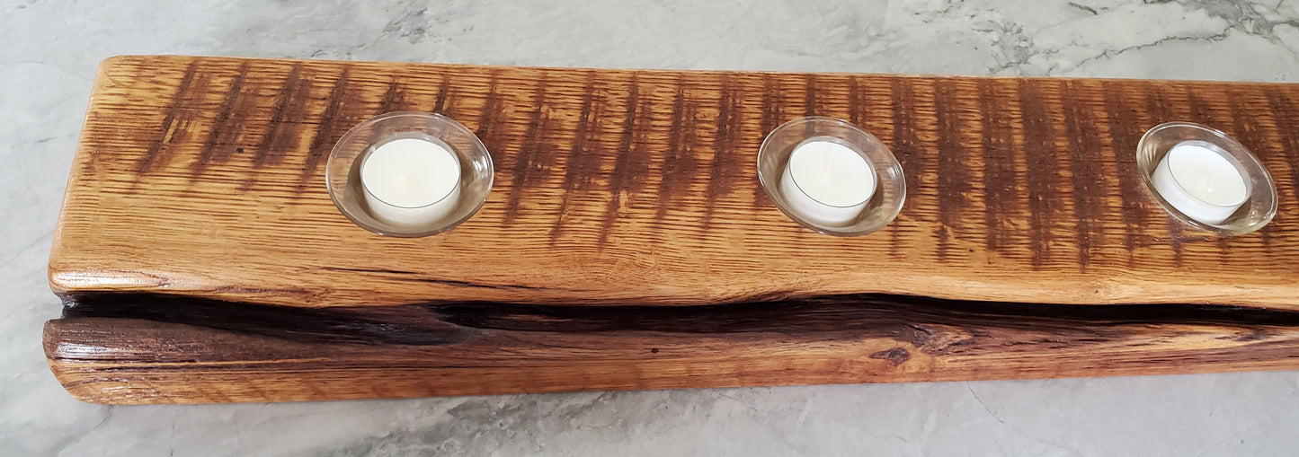 Reclaimed Oak Centerpiece  Candle Holder