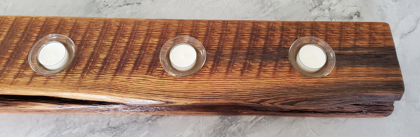 Reclaimed Oak Centerpiece  Candle Holder