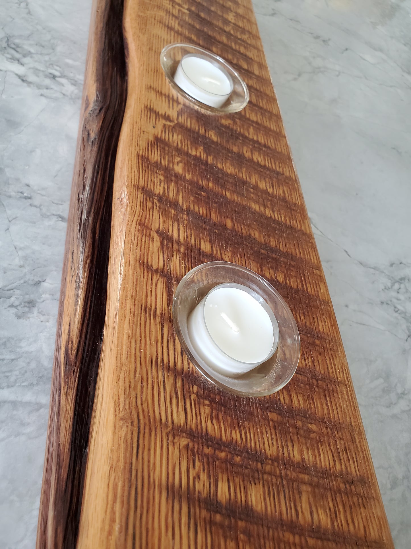 Reclaimed Oak Centerpiece  Candle Holder