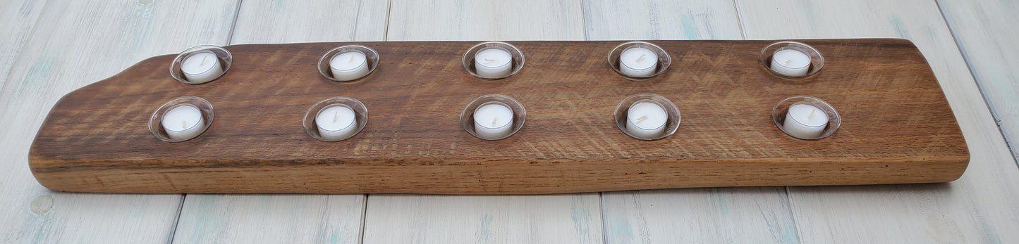 Reclaimed Oak Centerpiece Candle Holder