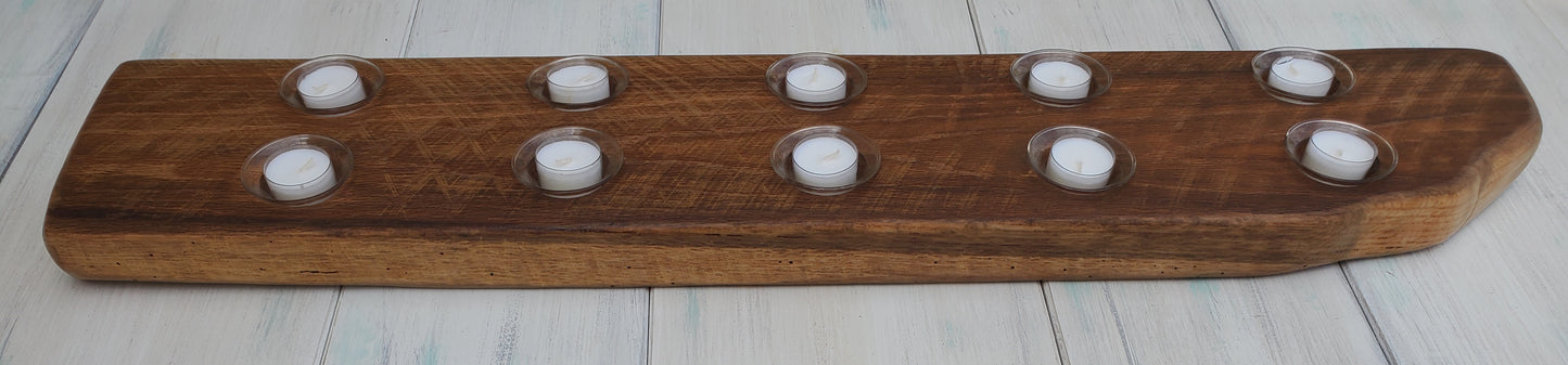 Reclaimed Oak Centerpiece Candle Holder