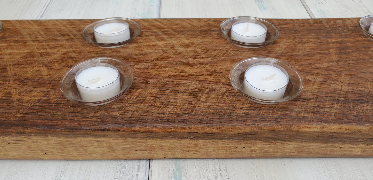 Reclaimed Oak Centerpiece Candle Holder