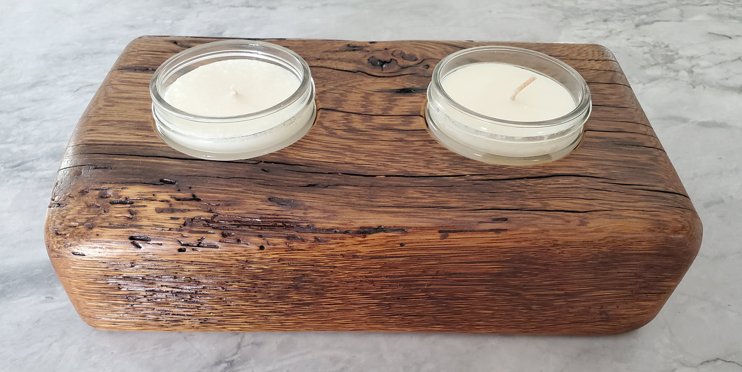 Reclaimed Oak Candle Holder