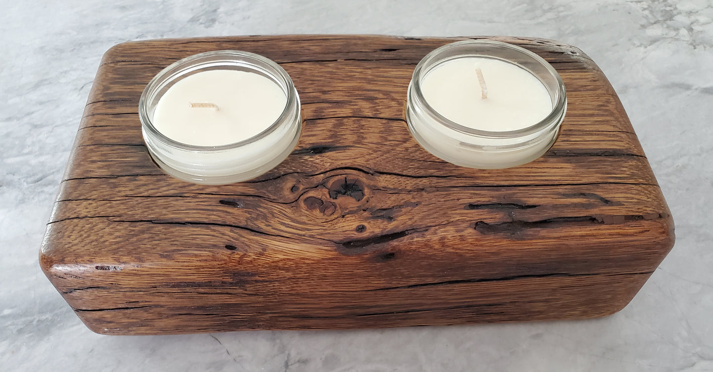 Reclaimed Oak Candle Holder