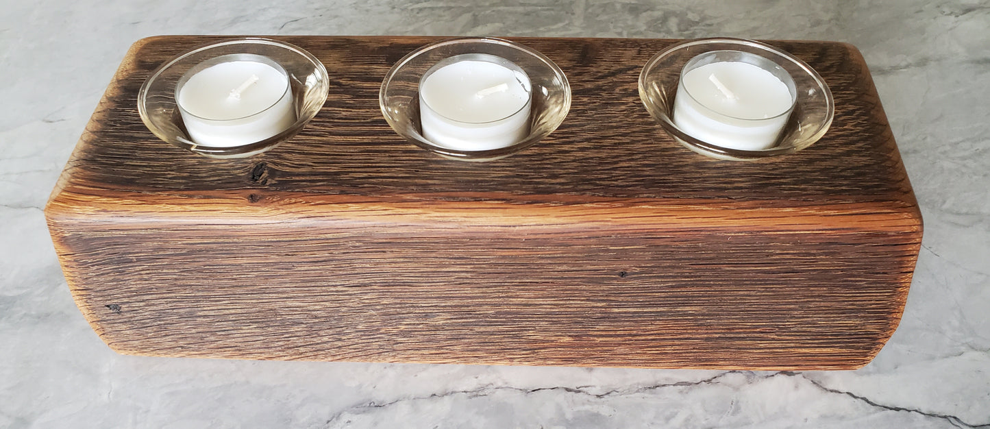 Reclaimed Oak Candle Holder