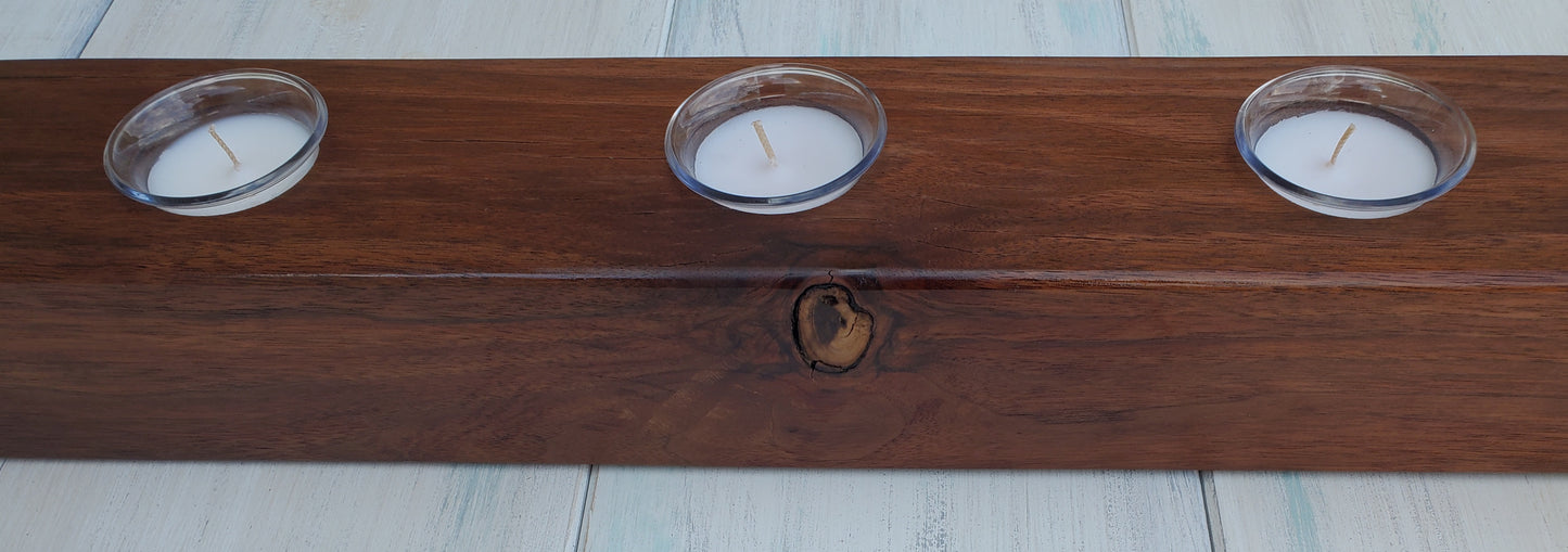 Reclaimed Black Walnut Candle Holder