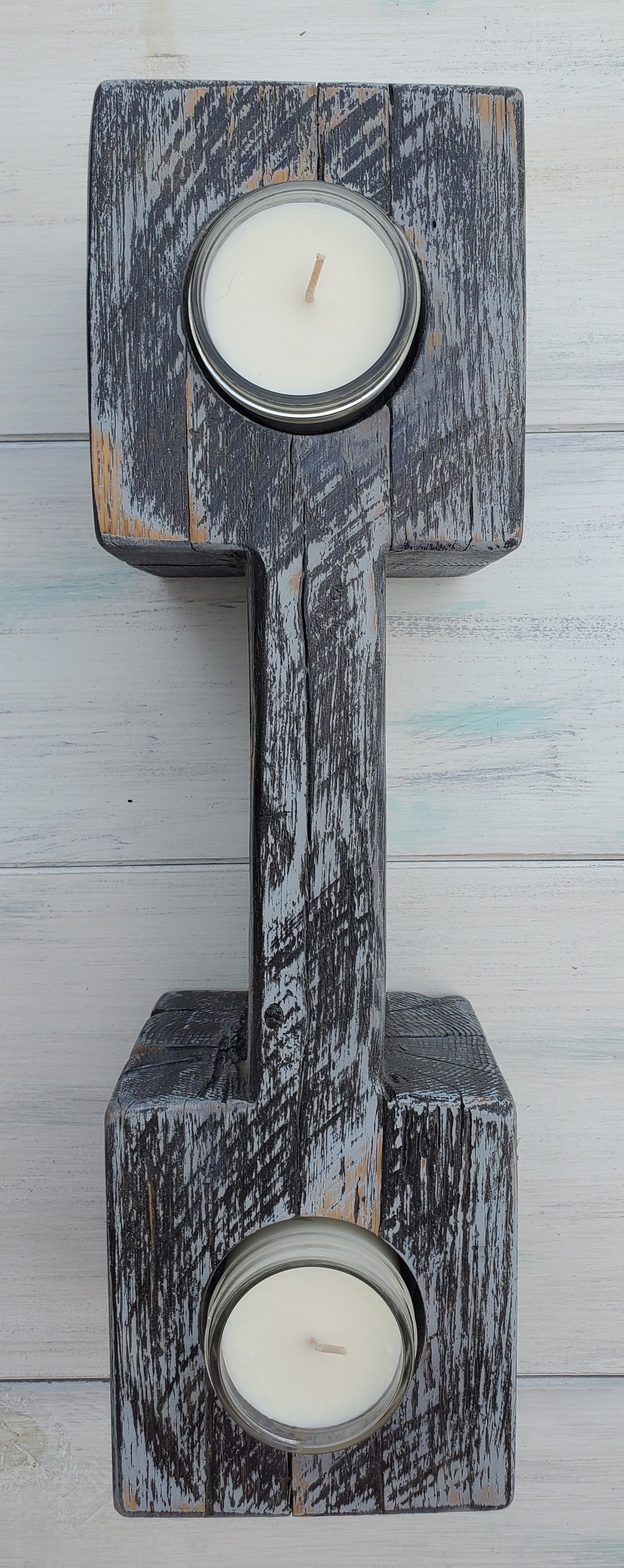 Reclaimed Oak Chalk Paint Candle Holder