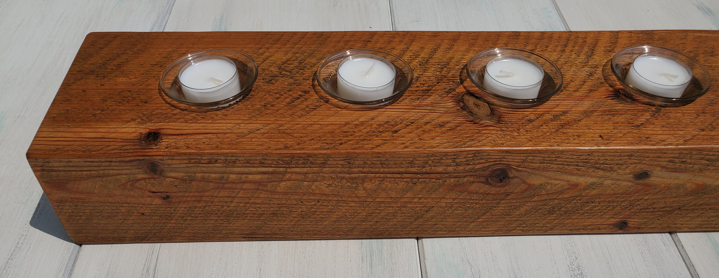 Reclaimed Heartpine Centerpiece Candle Holder