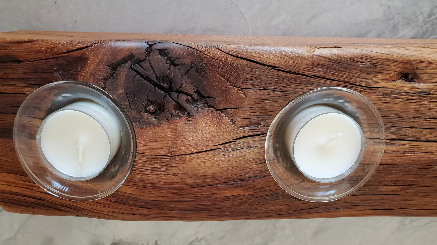 Reclaimed Oak Candle Holder