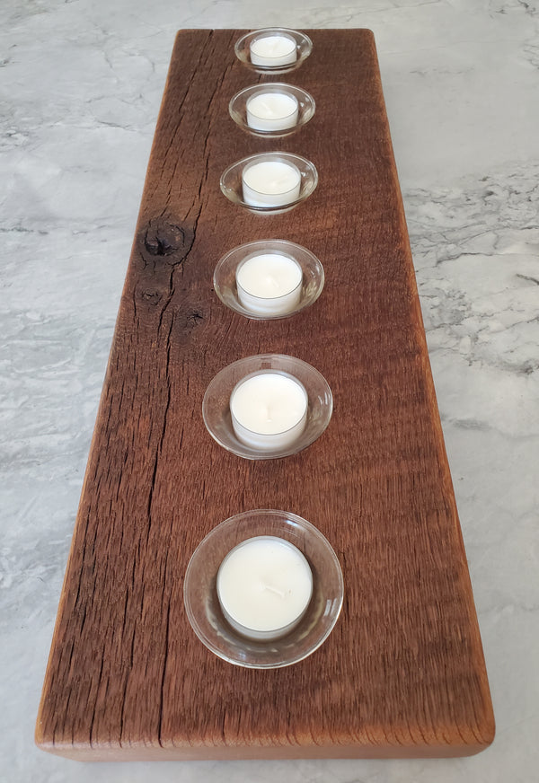 Reclaimed Oak Centerpiece Candle Holder