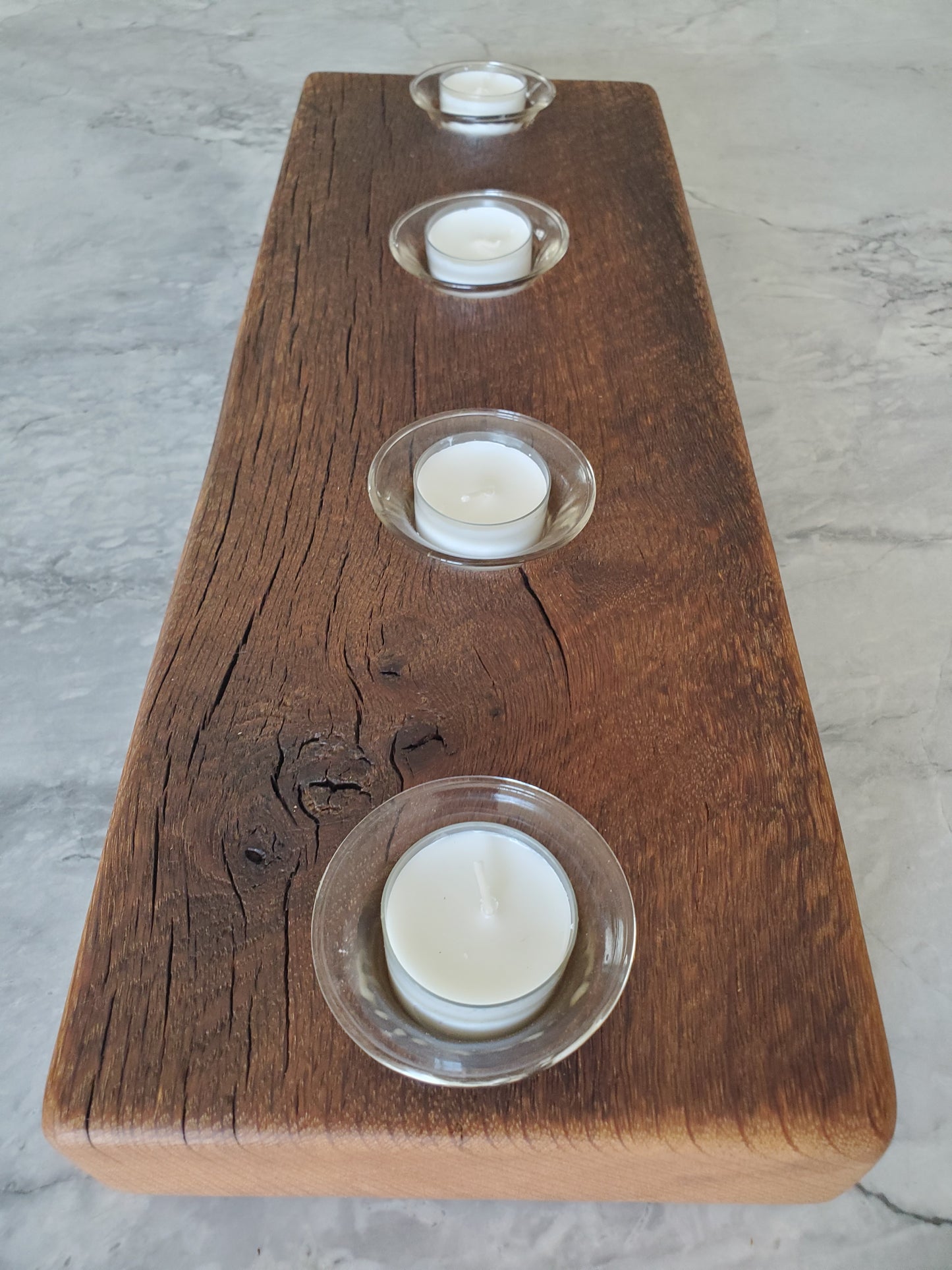 Reclaimed Oak Centerpiece Candle Holder