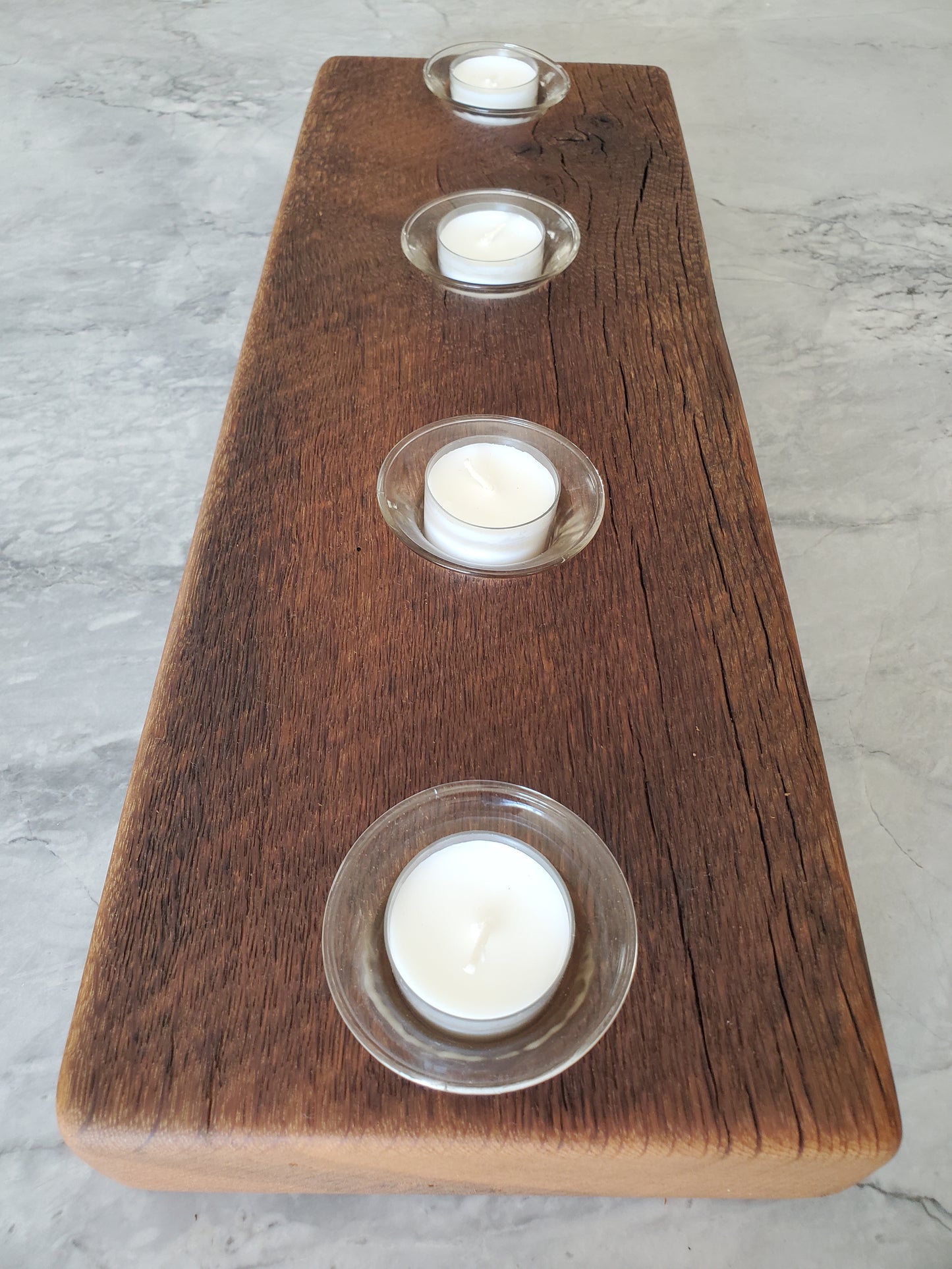 Reclaimed Oak Centerpiece Candle Holder