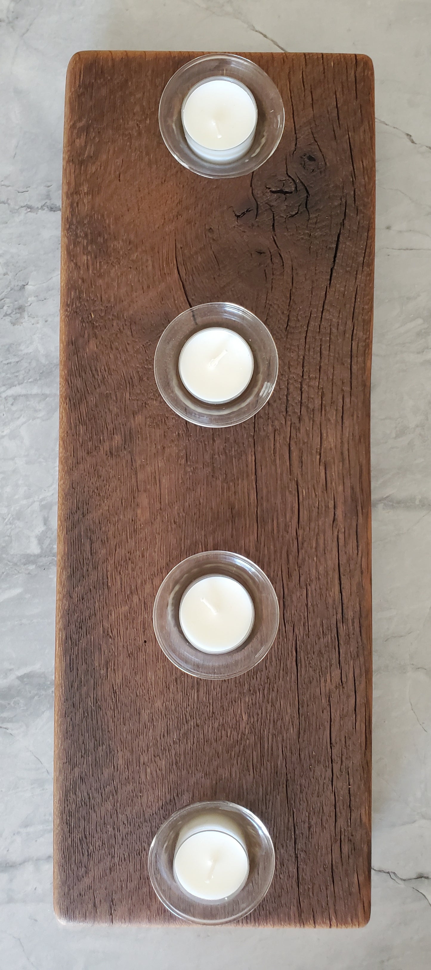 Reclaimed Oak Centerpiece Candle Holder